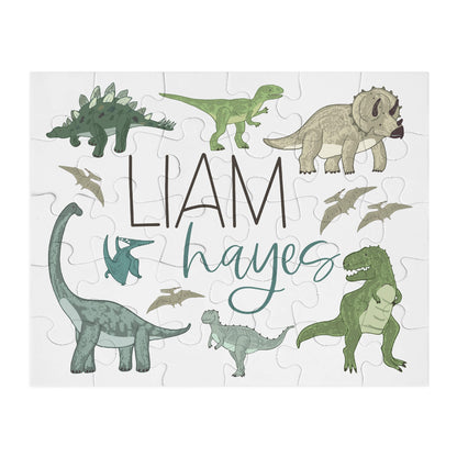 Kids Personalized 30 Piece Puzzle | Dinosaur Friends