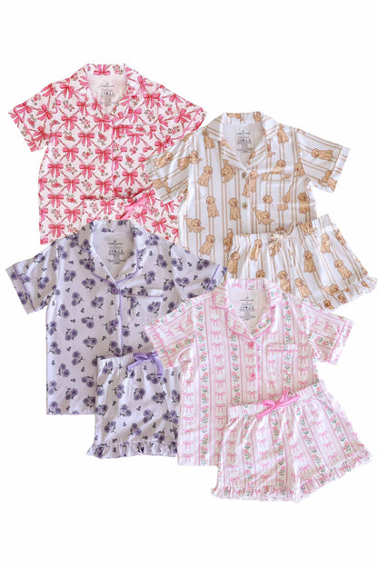 Girl's Two Piece Short Lounge Sets