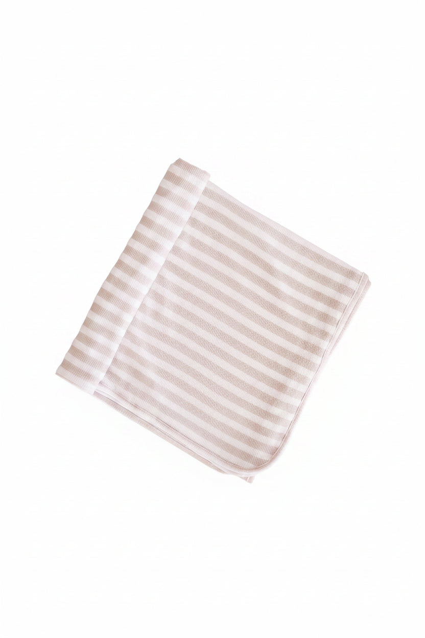 Latte Stripes Bamboo Waffle Oversized Swaddle Blanket