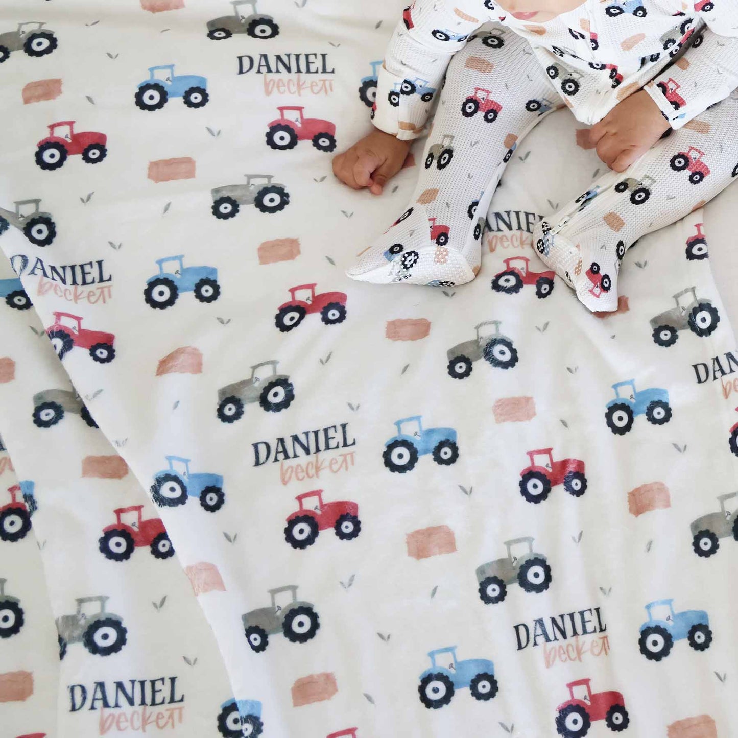 Little Farmer Personalized Kids Blanket