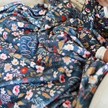 Midnight Meadow Personalized Kids Blanket
