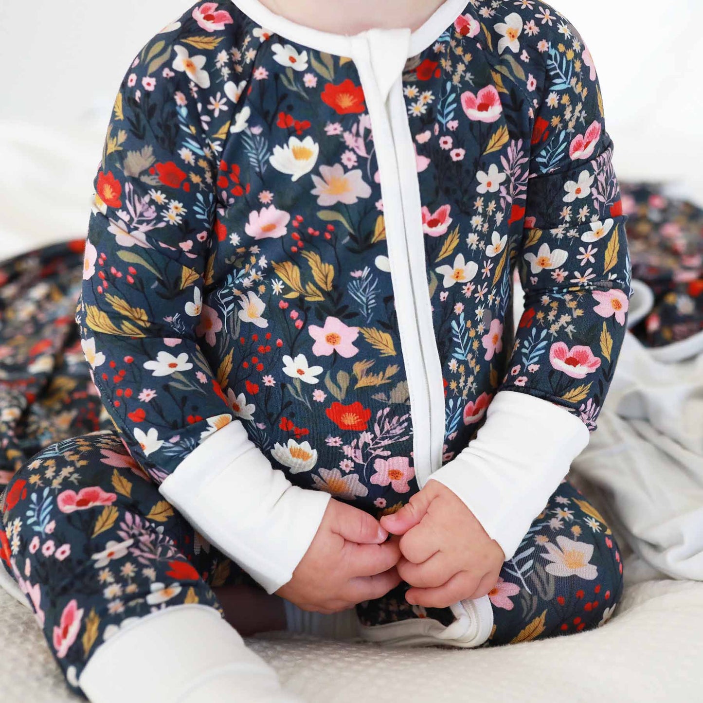Midnight Meadow Convertible Zip Romper