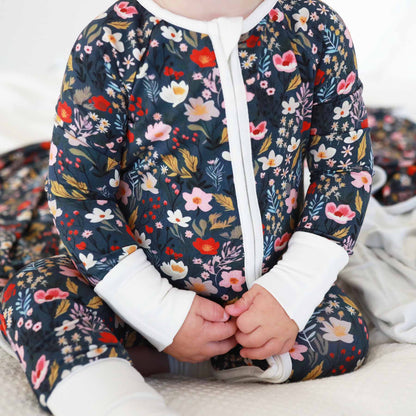 Midnight Meadow Convertible Zip Romper