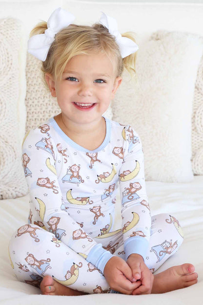Monkey See, Monkey Snooze Two Piece Pajama Set