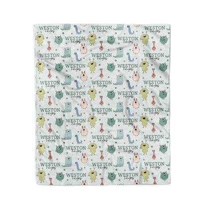 Monster Mash Personalized Kids Blanket