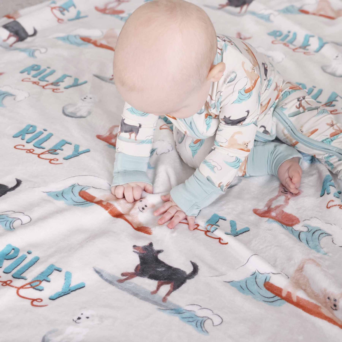 Paddle Pups Personalized Kids Blanket