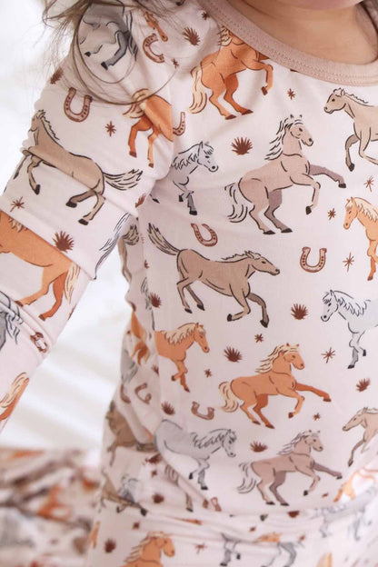 P's Ponies Two Piece Pajama Set