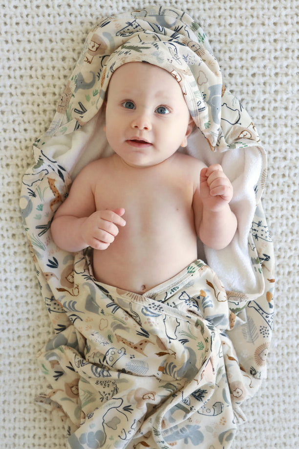 Embroidered Bamboo Hooded Towel | Into The Wild