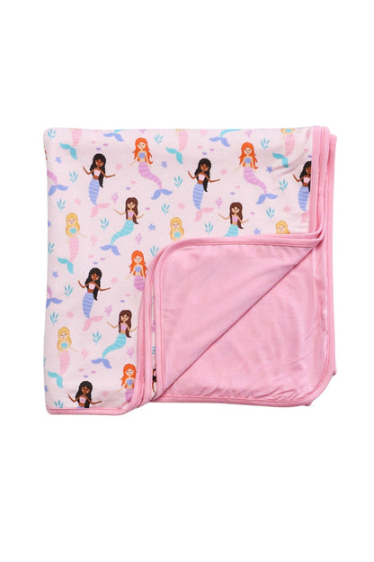 Double Sided Bamboo Blanket | Let's Be Mermaids