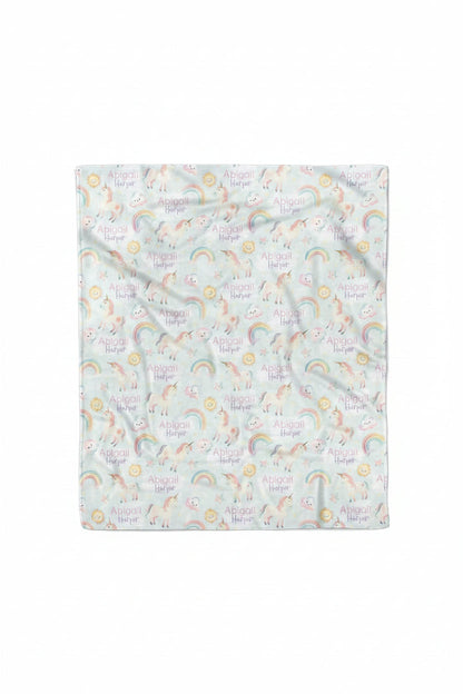 Magical Unicorns Personalized Kids Blanket