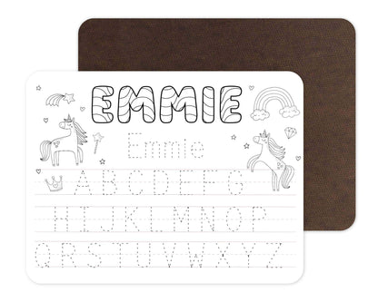 Kids Personalized Whiteboard | Enchanted Unicorns