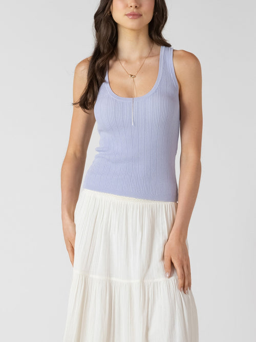 DEX Scoop Neck Ribbed Sweater Tank