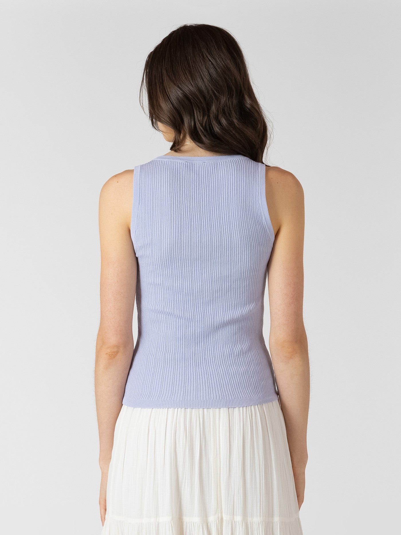 DEX Scoop Neck Ribbed Sweater Tank