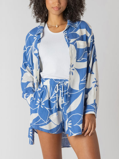 ROOM 34 Button Front Linen Shirt